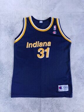 Vintage 90 Reggie Miller Champion Indiana Pacers 31 Basketball Jersey kids
